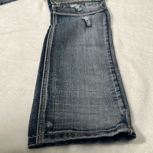 Smoke Rise Original Vintage Denim Men's Distressed Washed Blue Jeans Size 34 - Picture 3 of 6